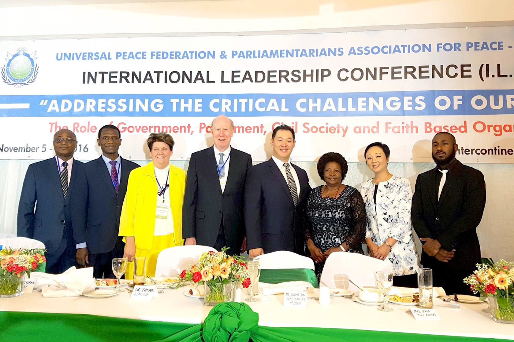UPF Eastern Africa: Regional leadership Conference and Inauguration of the International Association of Parliamentarians for Peace Welcoming Banquet (November 5th, 2016)